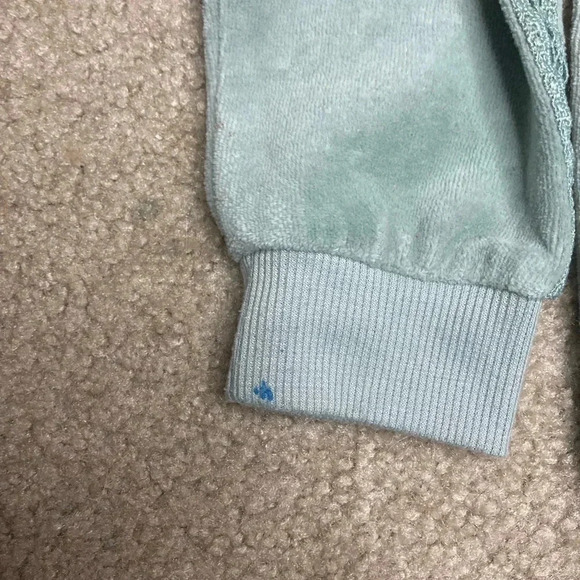 Juicy Couture Girls Velour Tracksuit Pullover Size 4T Teal - Picture 3 of 5
